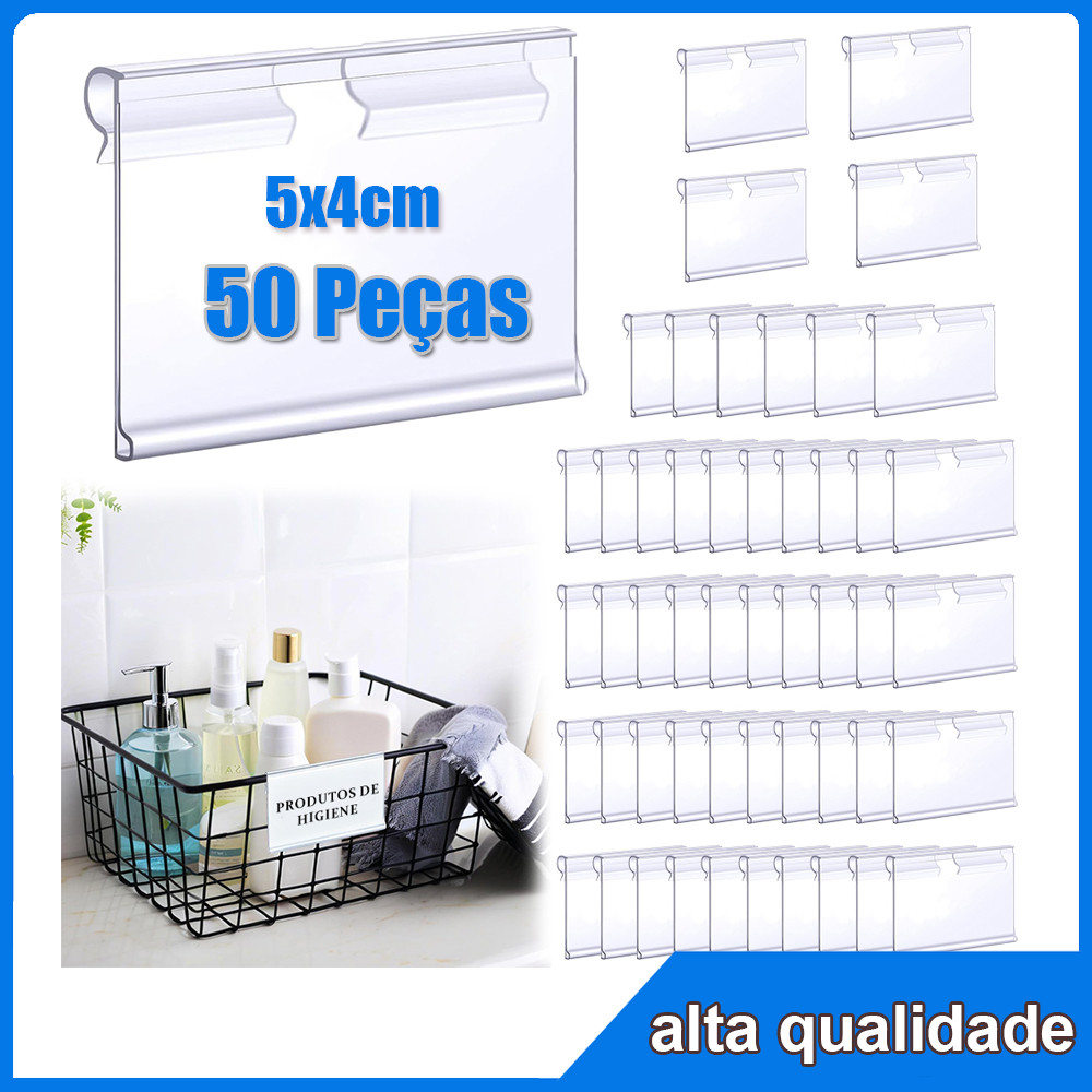 50pçs 5x4cm Porta-etiquetas Bolsos de Etiqueta Caixa de Correio Etiqueta Prateleira Lateral Aberto Etiqueta de Preço