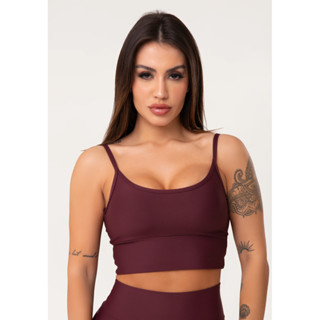 TOP FITNESS FEMININO COM BOJO AURA DLK em Oferta na Shopee