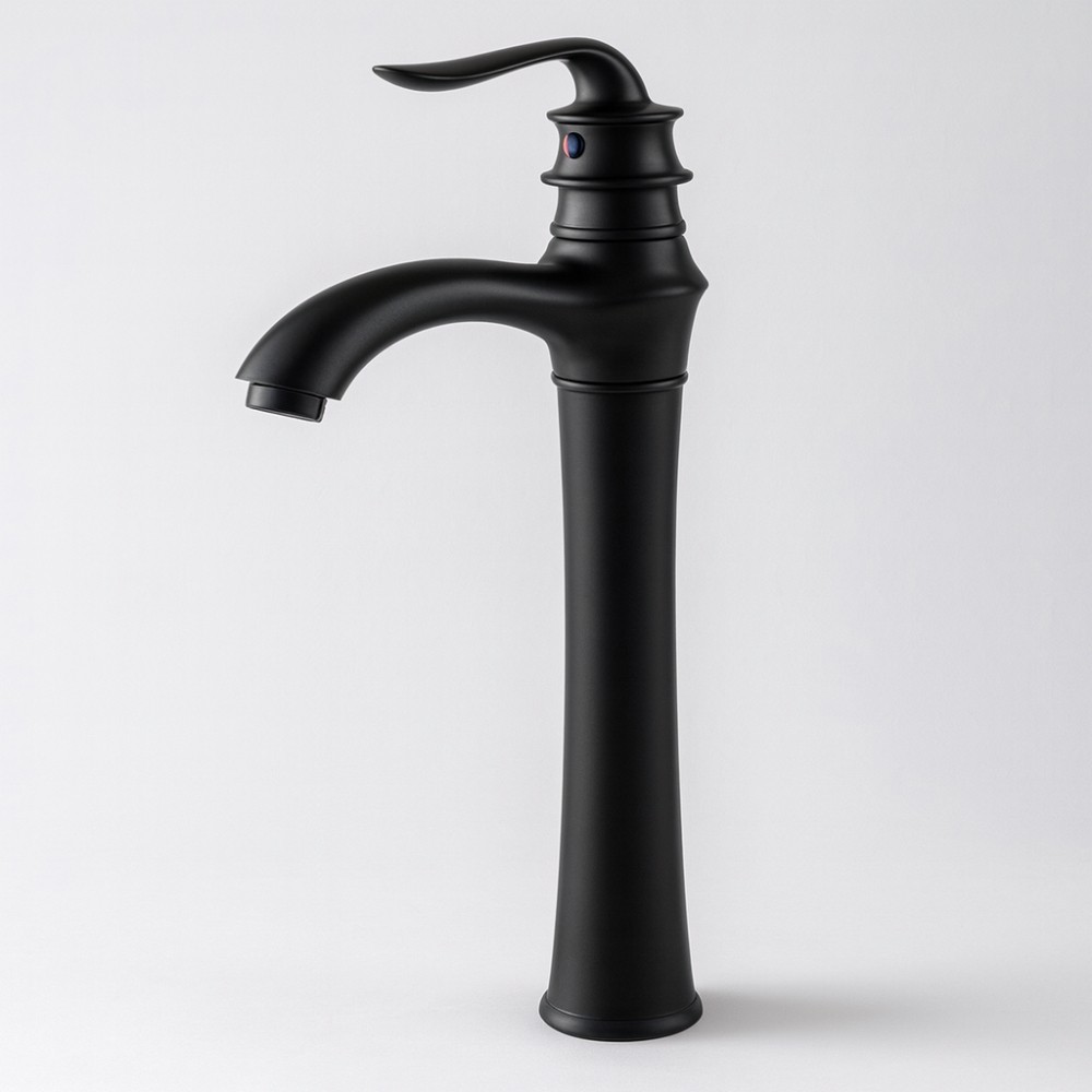 Torneira Preta Monocomando Deend Milano Para Banheiro 39CM