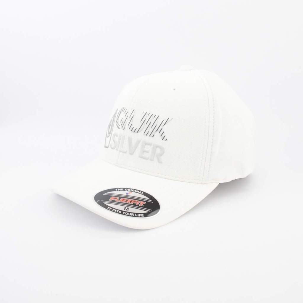 Boné Quiksilver Flexfit Silver Transfer Emb White M