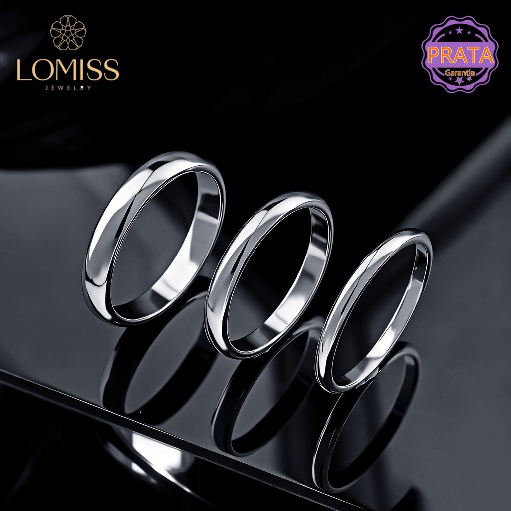 Anel Feminino Aliança de Namoro Prata 925 Lisa Vários Tamanhos 2/3/4mm - Presente Casal Compromisso em Oferta na Shopee