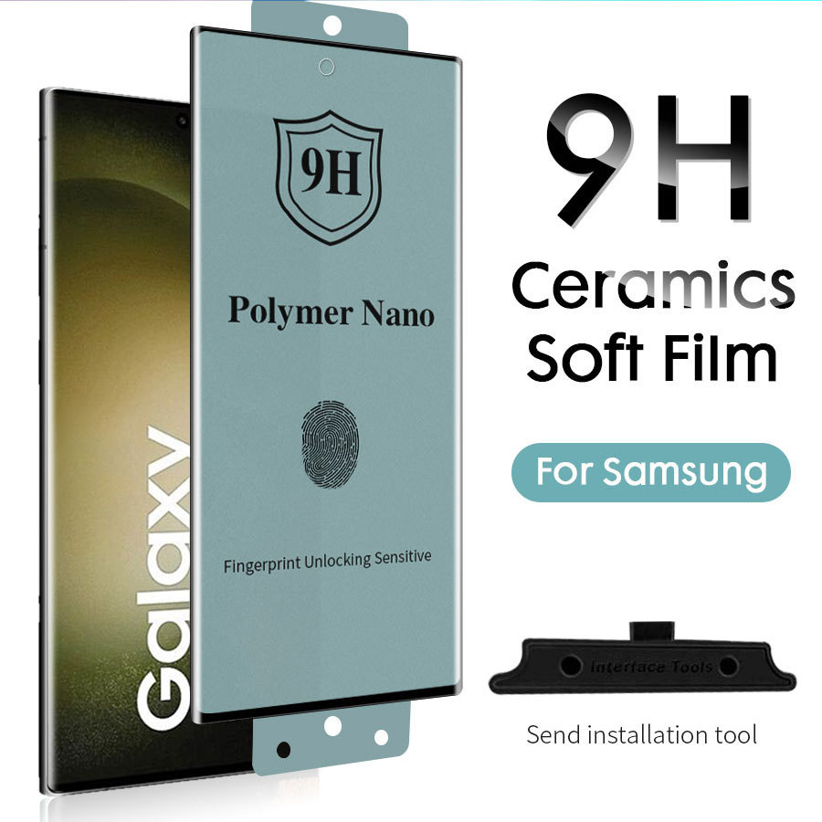 Películas Cerâmica Transparente Flexível 3D Para Samsung Galaxy S8 S9 S10 S20 S21 S22 S23 S24 S25 S26 Nota 8 9 20 Ultra