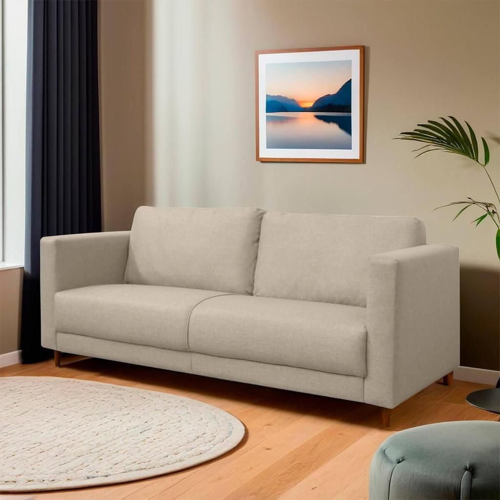 Sofá Fixo Living Lisboa 2 Lugares 170cm D28 Linho - SOFA STORE