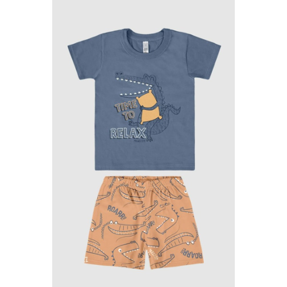 Pijama Infantil Menino Time To Relax Em Algodão Malwee Kids