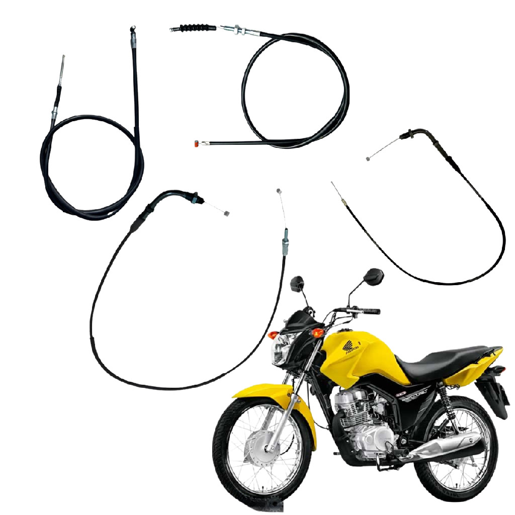 Kit C/4 Cabos CG 125 Fan 09/15 Cabos Aceleredor Embreagem Freio Velocímetro em Oferta na Shopee