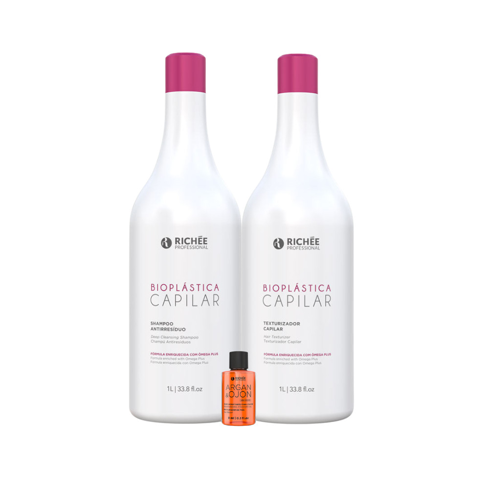 Bioplástica Shampoo e Texturizador 1L GANHE Óleo Argan em Oferta na Shopee