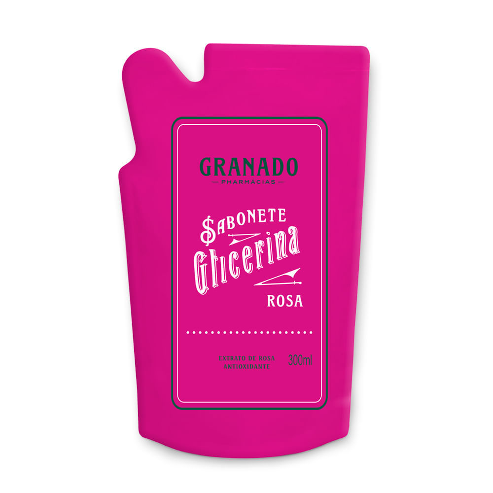 Sabonete Líquido de Glicerina Granado Rosa Refil 300ml