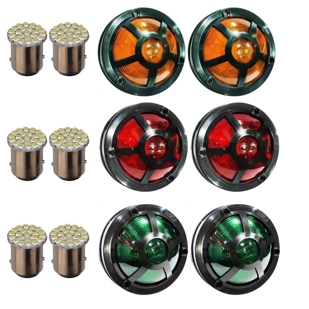 6 LANTERNA + 6 LED SINALEIRA ESTRIBO COMPATÍVEL MB 1113 24V em Oferta na Shopee