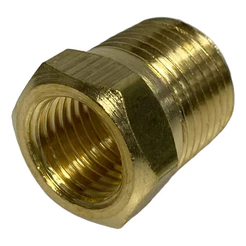 Bucha Redução Latão Lubefer NPT 3/8 x 1/4 Macho Fêmea Rosca Conexão Pneumática Hidráulica Redutora 200°C