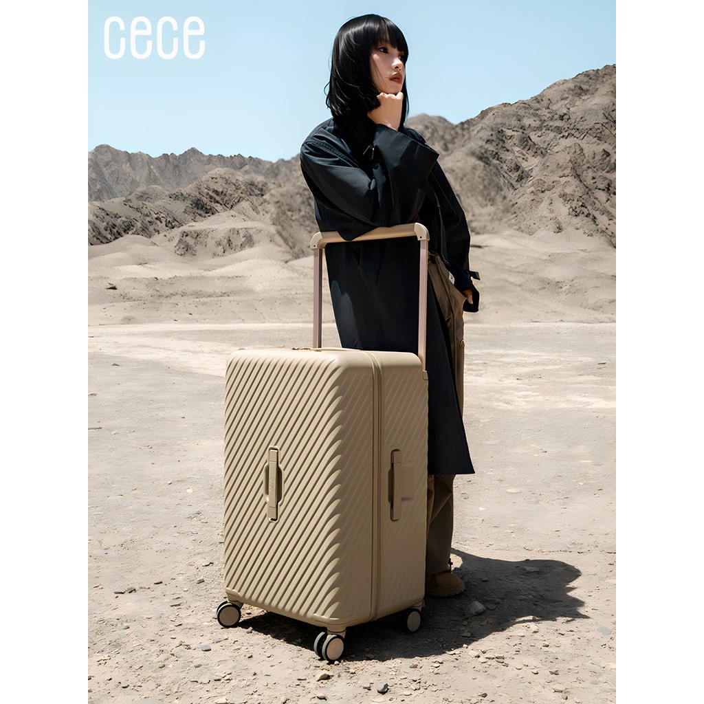 CECE2025 novo estilo bagagem estudante do sexo feminino carrinho de grande capacidade senha de viagem bagagem masculino