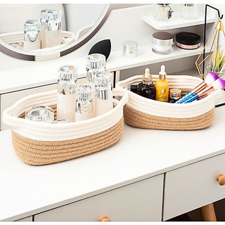 Cestas Armazenamento Corda Algodão Luxo Multiuso Decorativo - Organização e Beleza