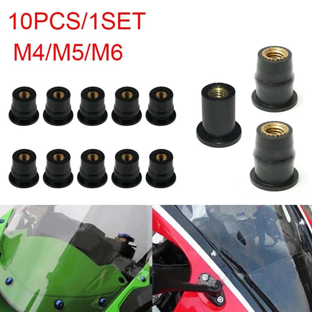  Porcas De Borracha Para Carenagem , Prendedor Cego Universal M4/M5/M6