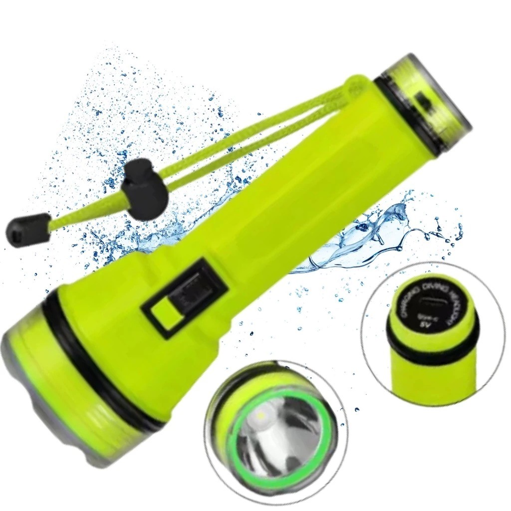 Lanterna De Mão Recarregável À Prova D'água Para Mergulho Pesca Led Profissional LT-XH03