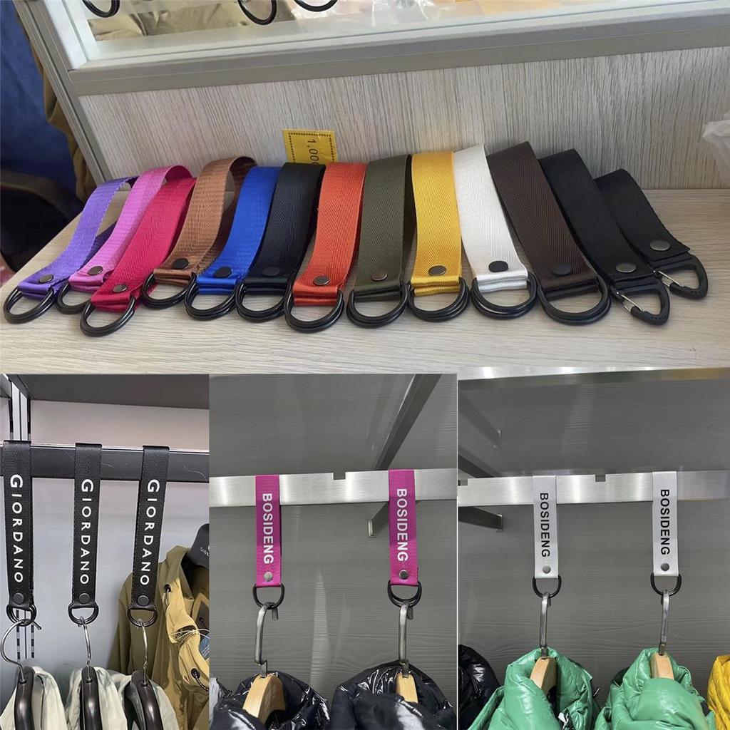 Calças de lona cinta roupas fita gancho masculino Webbing roupas Display tecido gancho inglês fita anel