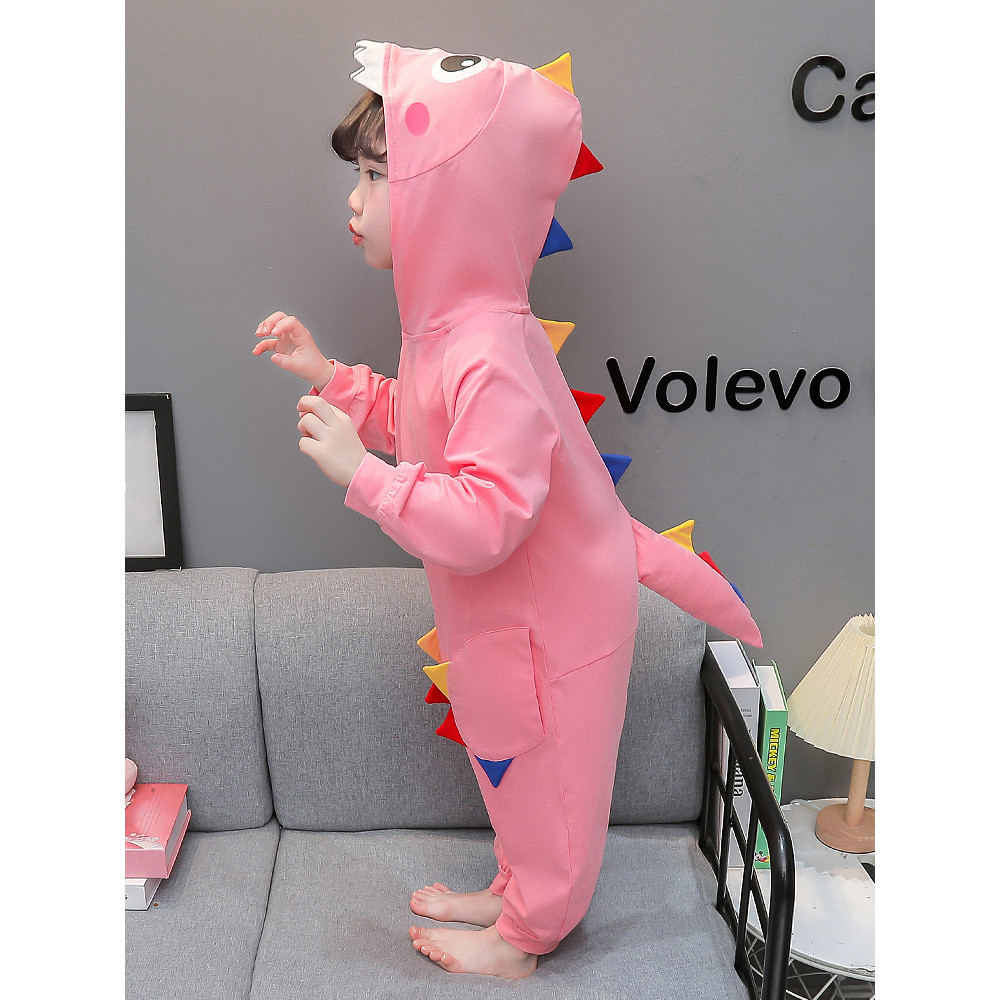 3 roupas de dinossauro das crianças 2 manga comprida estilo fino 1 bebê pijamas primavera outono puro algodão meninas ro