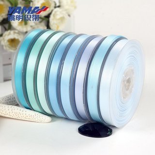 Ya Ming fita fita fita de lata de face única azul claro 22mm embrulho de presente acessórios de cabelo Material diy
