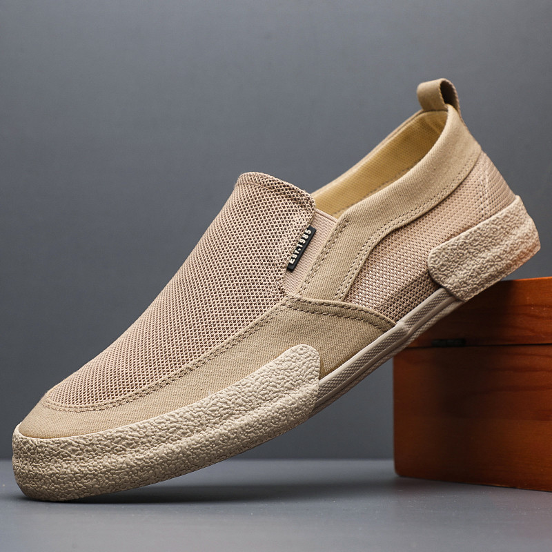 2026 novo estilo sapatos masculinos verão respirável sapatos de malha fina sapatos casuais masculinos pessoas preguiçosa