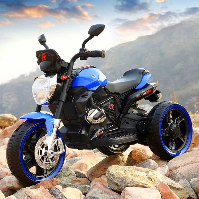 Mini Moto Triciclo Elétrica Infantil Com Luz Farol E Som Música Bateria 6v Recarregável Suporta 30kg