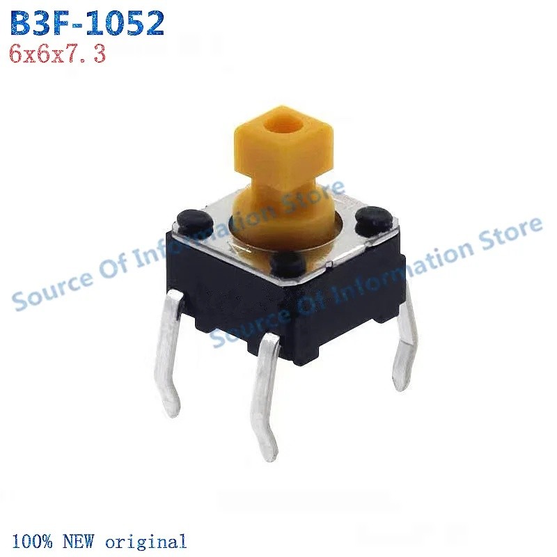 50 Peças B3F-1052 Interruptor Tátil 4 Pinos 6 * 7.3 Tipo Tamanho Para Teclado E Acessórios De Computador