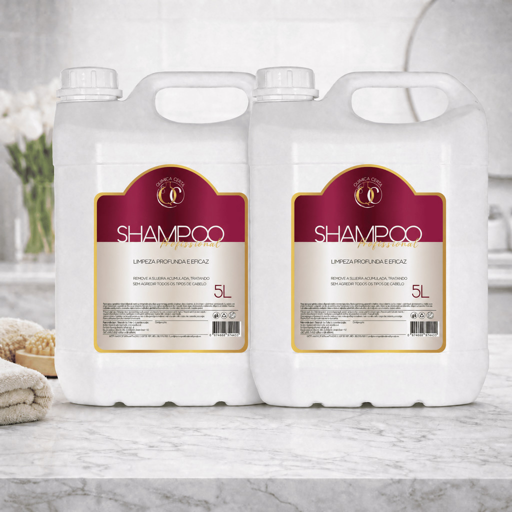 Kit 2 Galão Shampoo Limpeza Hidratante Profissional 5 Litros Sem Sal Química Certa — imagem 2 de 2