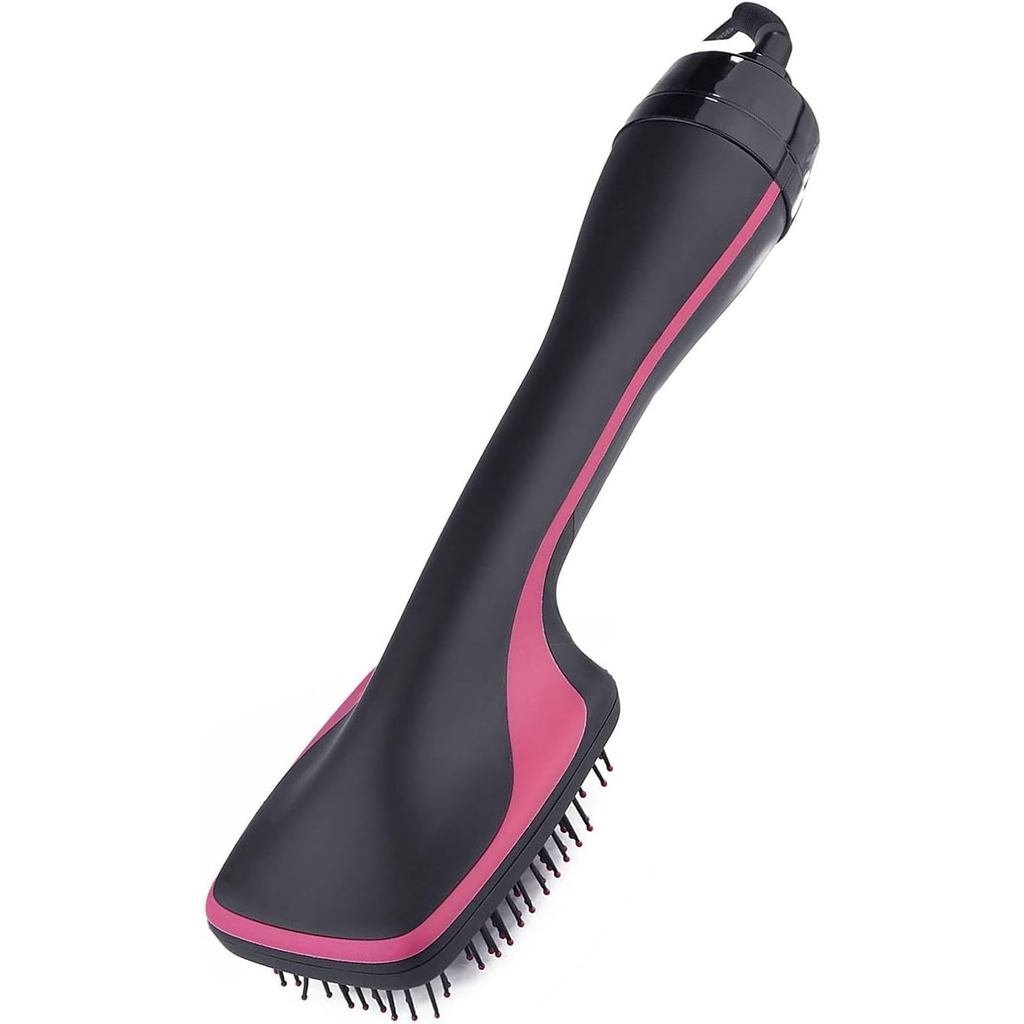 Secador e Modelador de Cabelo 2 em 1, Escova Secadora e Alisadora de Cabelo em um só passo, Secador de Cabelo Elétrico c