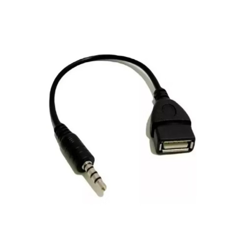Cabo Adaptador Usb Fêmea 3,5m X P3 Entrada Auxiliar Som Car — imagem 2 de 2