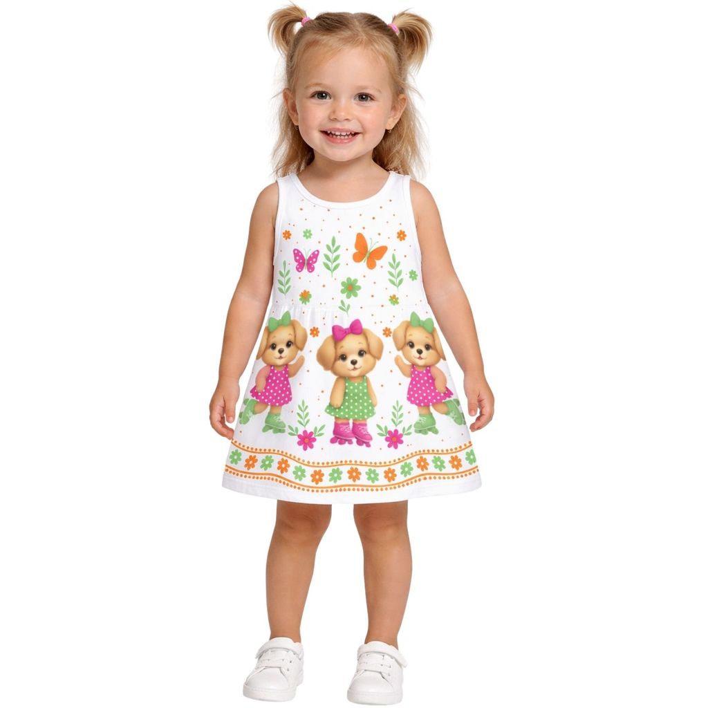 Vestido Infantil Kyly Menina Branco 1001775