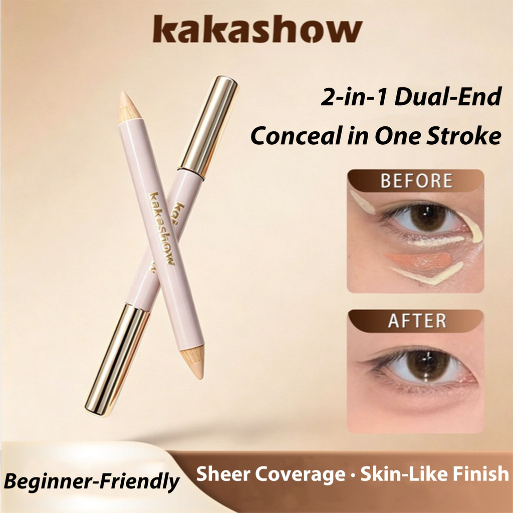 kakashow Lápis Corretivo À Prova D'água De Longa Duração Com Controle De Sebo Bastão Iluminador Facial Para Iniciantes C