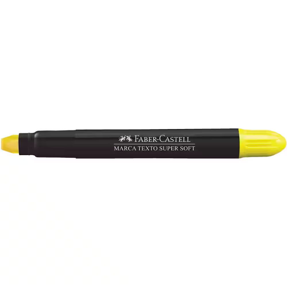 Pincel marca texto gel Supersoft Amarelo 155707 Faber-Castell