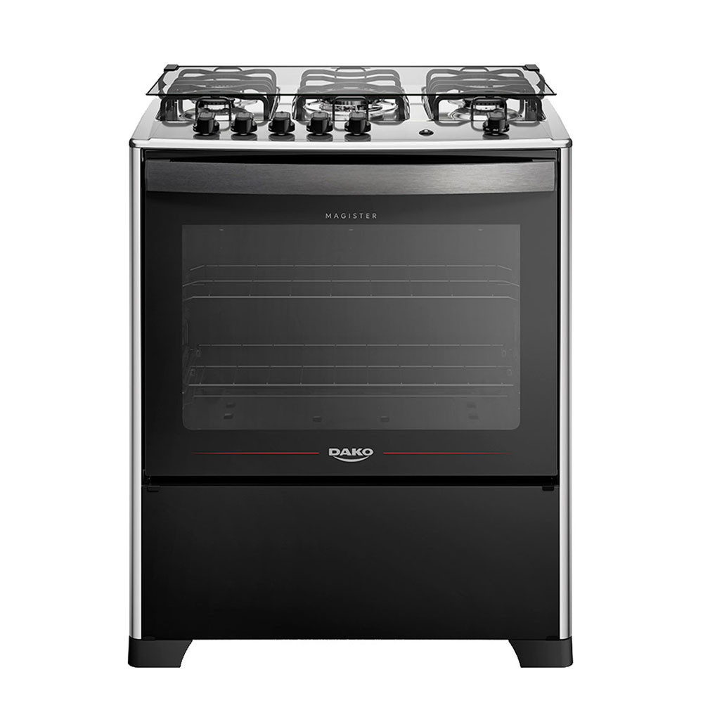 Fogão Dako Magister 5 Bocas Automático Mesa de Inox Tripla Chama Forno 100L — imagem 2 de 2