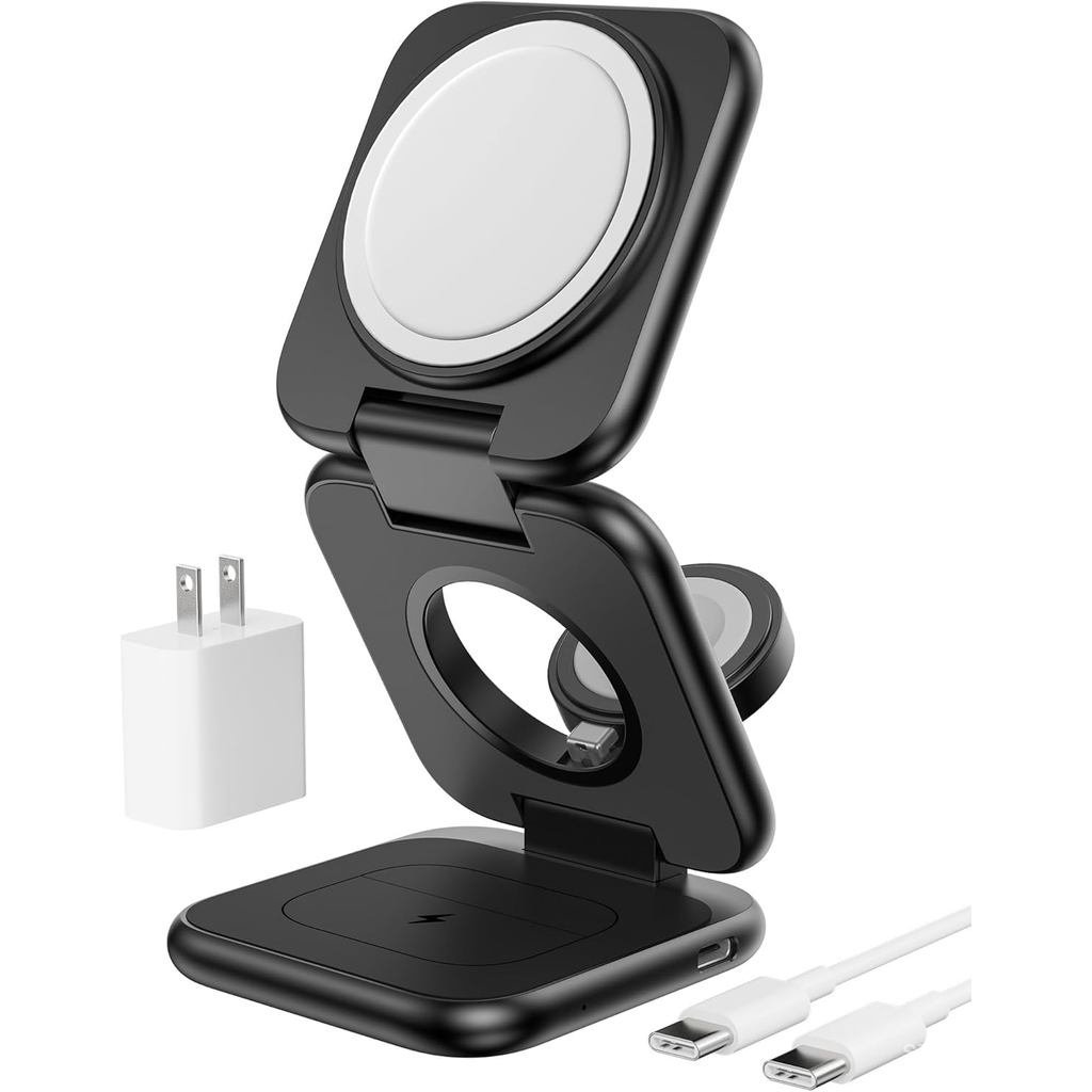 Base de carregamento para AirPods cinza 14, compatível com iPhone Pro série 15,