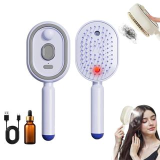 EletriSprayAirushionMassageomb2026, Escova de Cuidado Capilar a Vapor com Luz Vermelha e Função de Pulverização, Disposi