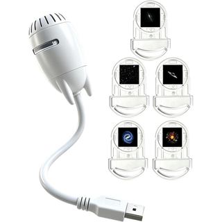 Projetor de Galáxia 2 em 1 com Luz Noturna, Projetor de Estrelas USB com Brilho Ajustável, Mini Projetor de Luz de Galáx