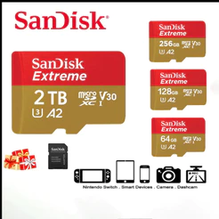 Extreme U3 TF Flash Card 64/256/1TB Cartão De Memória Micro SD Armazenamento De Alta Capacidade Para Console De Jogos Ta