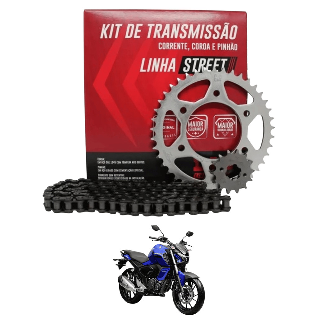 Kit Transmissão Relação Tração D.i.d Fz 15 Fz15 Yamaha 2023 sem retentor