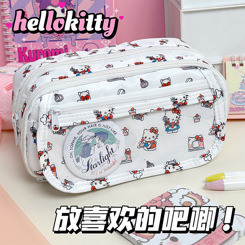 Estojo de Lápis Fofo de Anime, Bolsa de Cosméticos, Bolsa de Papelaria, Bolsa de Lápis, Papelaria de Desenho Animado Jap