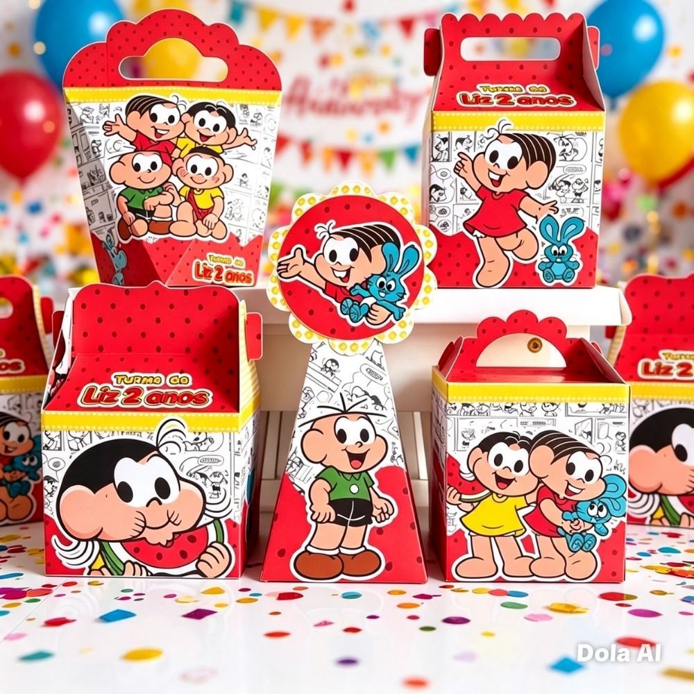 Kit Festa Caixinhas TURMA DA MONICA  lembrancinhas personalizadas para aniversario infantil decoração mimos