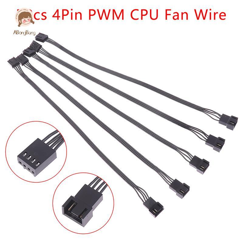 ABongBang 5 Pçs 4Pin PWM CPU Ventilador Fio Conector Adaptador Computador Extensão Cabo De Alimentação Acessórios Substi
