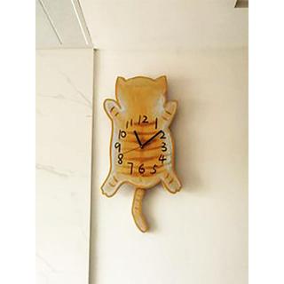 Cauda balançando gato dos desenhos animados crianças Ultra-silencioso relógio de parede casa sala estar quarto bonito mo