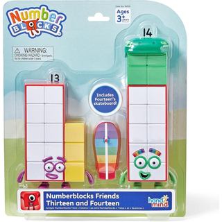hand2mind Numberblocks Friends Figuras Treze e Quatorze, Números para Crianças Pequenas, Brinquedos de Matemática para C