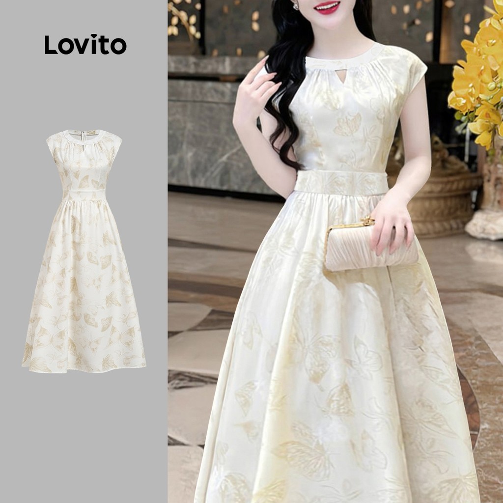 Lovito Elegante Vestido com Recorte para Primavera/verão para Mulheres L178LD201