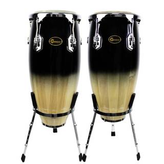 Par de Congas Groove CG110 10 e 11 Polegadas Profissional Instrumento de Percussão com Suporte
