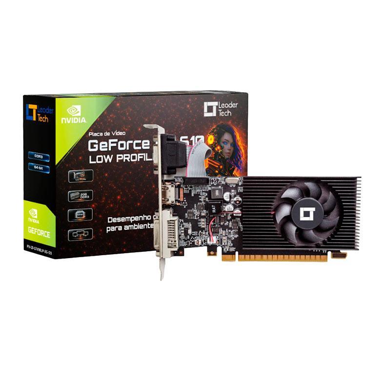 Placa de Video Leadertech GeForce GT610 Low Profile, 2GB, DDR3, 64-bit, PV-LT-GT610LP-2G-D3
