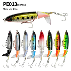 Isca de trator de superfície de hélice 13g isca dura flutuante lápis isca de pesca ao ar livre equipamento de pesca