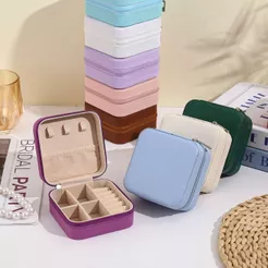 Kit15-40pcs Caixa De Joias Portátil, Bolsa De Viagem, Caixa De Armazenamento, Bolsa Para Anéis, Presente Requintado