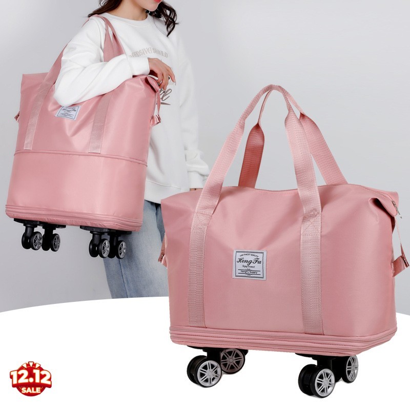 Bolsa De Bagagem De Roda Universal Expansível-Separação Seca E Úmida De Grande Capacidade Para Viagens