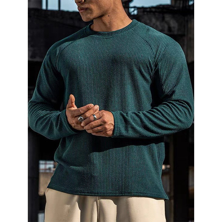 Camiseta esportiva masculina leve, Fitness, manga comprida, corrida, roupas de treinamento Casual, Top confortável