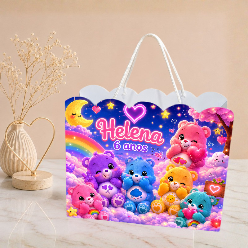 Sacolinha Ursinhos Carinhosos, Personalizado | Sacolinha | Mimos | Lembrancinha | Aniversário  Bolofofo PEGUE E MONTE