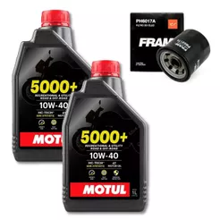 KIT TROCA de ÓLEO Kawasaki Vulcan S 650 Versys 650 2L MOTUL 5000+ JASO MA2 10W-40 4T Semissintético + FILTRO FRAM