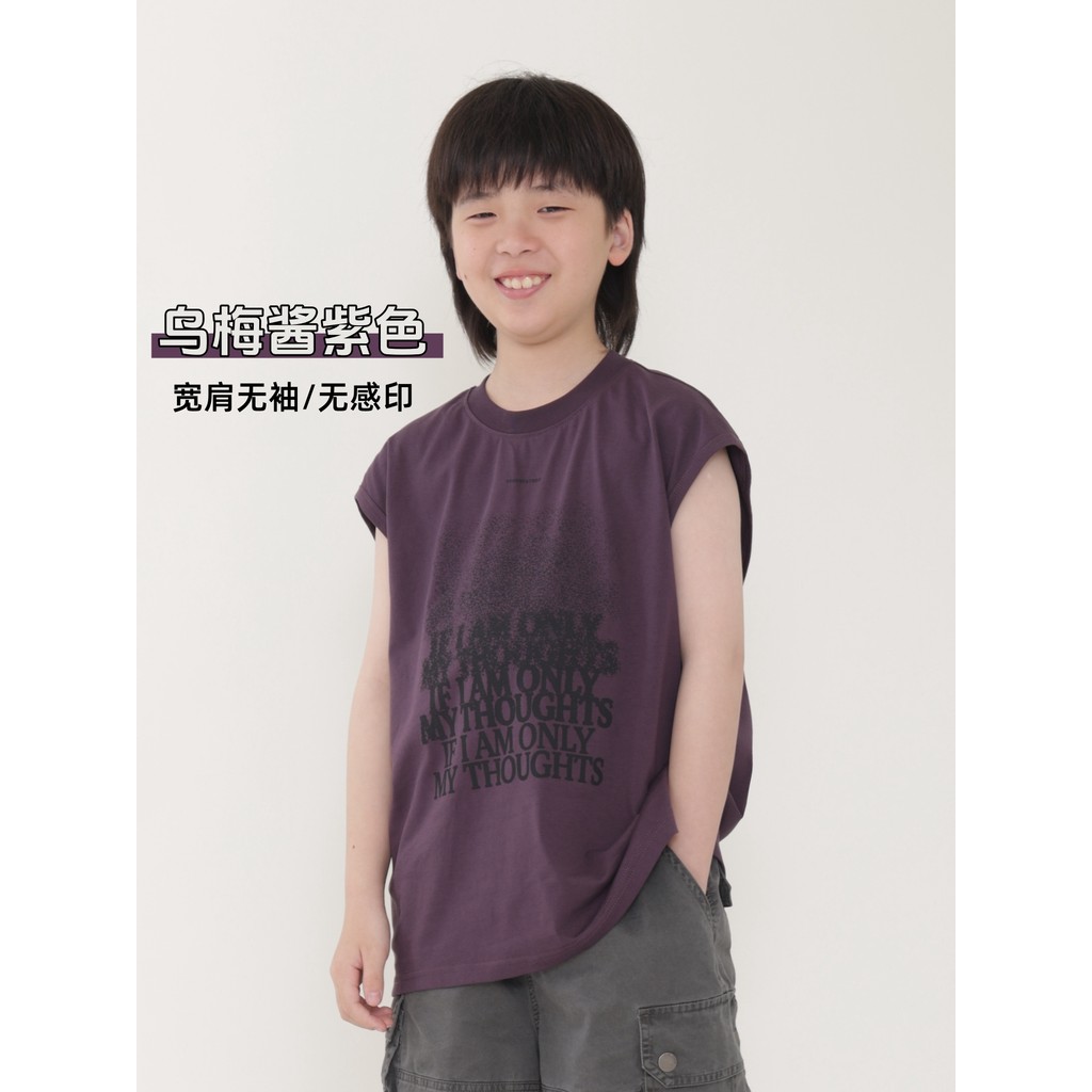 Meninos sem mangas colete camiseta verão novo estilo de fundo meninos moda crianças Casual impresso estilo fino na moda